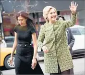  ?? Andrew Theodoraki­s Getty Images ?? ABEDIN, who has been called Hillary Clinton’s “second daughter,” asked for privacy as she announced Monday that she and Weiner planned to separate.