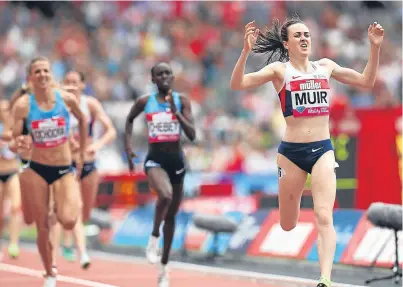  ?? Picture: PA. ?? Laura Muir is one of the favourites for a medal in the 1,500 metres.