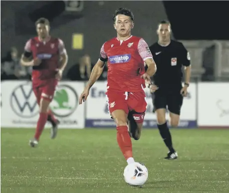  ?? ?? Brad Plant scored twice in the 3-2 FA Cup second qualifying round win against Dunston