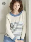  ??  ?? 1 ‘Campana’ uses simple textures for a striking result 2 The lacy ‘Sattley’ jumper 3 ‘Calpine’ is a classic pullover with a seaside feel