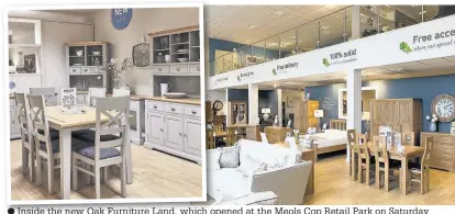  ??  ?? Inside the new Oak Furniture Land, which opened at the Meols Cop Retail Park on Saturday