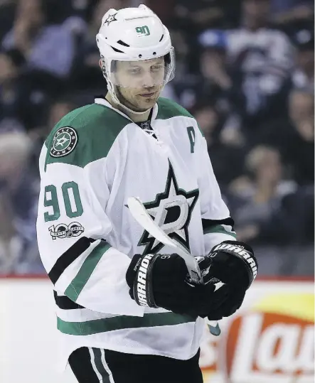  ?? THE CANADIAN PRESS ?? Dallas Stars centre Jason Spezza has picked up just 24 points in 64 games in a reduced role under head coach Ken Hitchcock. Spezza is the team’s second-highest paid player at $7.5 million per season.