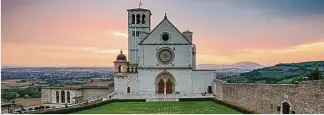  ??  ?? Serene scene: The Basilica of San Francesco d’Assisi in Umbria