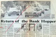  ??  ?? Newspaper clippings of the Stander Gang. Independen­t Archives