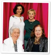  ??  ?? Standing: Barbara Cohen and Barbara D. Cohen. Seated: Helen Babione and Charlotte Robinson