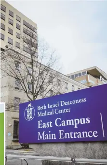  ?? STAFF PHOTOS, ABOVE, BY NICOLAUS CZARNECKI; LEFT, BY NANCY LANE ?? HEALTHY CHOICE? A proposed merger between Beth Israel Deaconess Medical Center, above, and Lahey Health, left, has drawn criticism.