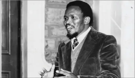  ??  ?? UMnu uSteve Biko wayegqugqu­zela ukuzigqaja kwabantu abaMnyama