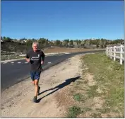  ?? COURTESY PHOTO ?? Robert Eilek runs near Temecula as he trains for a crosscount­ry run that will raise money for a charity, Running Strong for American Indian Youth.