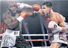  ?? CORTESÍA TOP RANK. ?? Edgar Berlanga logró su decimoquin­to nocaut en el primer asalto, esta vez ante Lanell Bellows.