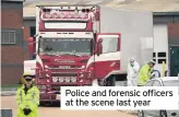  ??  ?? Police and forensic officers at the scene last year