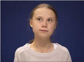  ?? GETTY IMAGES ?? Teen activist Greta Thunberg updated her Twitter bio to reflect President Donald Trump’s remarks: “A teenager working on her anger management problem. Currently chilling and watching a good old fashioned movie with a friend.”