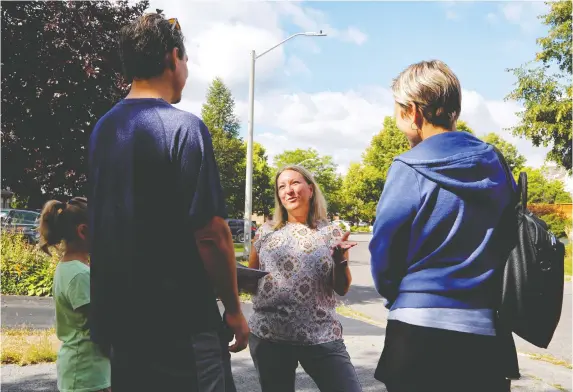  ?? PATRICK DOYLE ?? Liberal candidate Mona Fortier, campaignin­g in Ottawa—Vanier, says she doesn’t take the riding’s long history with her party for granted. “I work as hard as anybody,” she says.