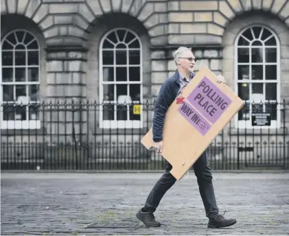  ??  ?? 0 Voters will head for polling places tomorrow to decide the make-up of the next Scottish Parliament