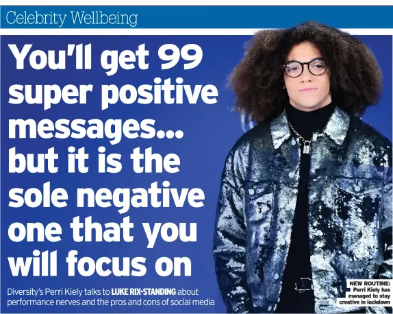  ??  ?? NEW ROUTINE: Perri Kiely has managed to stay creative in lockdown