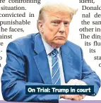  ?? ?? On Trial: Trump in court