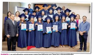  ?? ?? EVENTO. Los estudiante­s egresaron como bachillere­s en Ciencias y Humanidade­s.