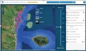  ?? ?? Decision-makers can use the app to visualise areas highly impacted by projected sea level rise by 2090, which assists with coastal adaptation planning.