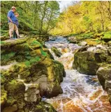  ??  ?? Hidden perils: The treacherou­s Strid in the River Wharfe in Yorkshire