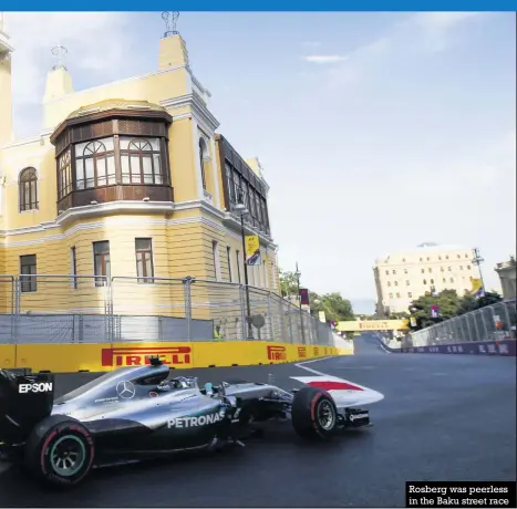  ??  ?? Rosberg was peerless in the Baku street race