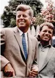  ?? Foto: dpa ?? John F. Kennedy und sein später eben falls ermordeter Bruder Robert.
