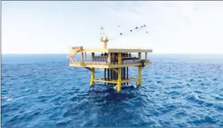  ?? SUPPLIED ?? A proposed platform that KrisEnergy plans to build in Cambodia’s offshore oil Block A in the Gulf of Thailand.