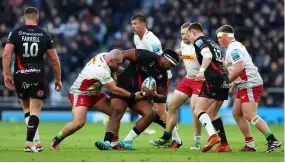  ?? John Patrick Fletcher / Action Plus / Panoramic ?? Match entre les Saracens et les Harlequins au Tottenham Hotspur Stadium de Londres.