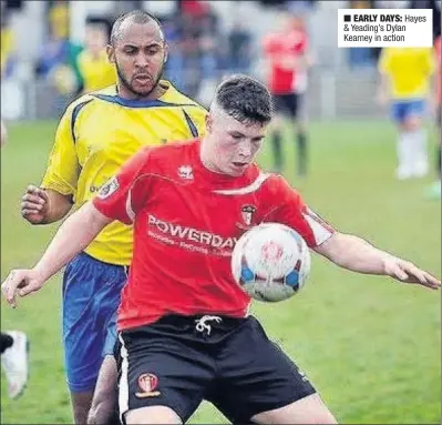  ??  ?? n EARLY DAYS: Hayes & Yeading’s Dylan Kearney in action