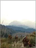  ?? SUBMITTED PHOTO ?? Marines on patrol returning from Troui Valley.