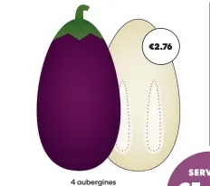  ?? ?? 4 aubergines € 2 .76