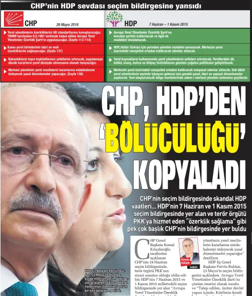  ??  ?? HDP Eş Başkanı Pervin Buldan, 23 Mayıs’ta Diyarbakır’da HDP’nin seçim bildirgesi­ni açıklarken “Avrupa Yerel Yönetimler Özerklik Şartı”nı bir kez daha dile getirdi. Kenan KIRAN 6A%AH