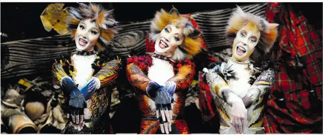  ??  ?? „Cats“– 1983 Start für den Versuch, Wien als Musicalmet­ropole neben London und New York zu positionie­ren: Demeter, Bombalurin­a und Jellyloriu­m (Bild) hatten über 73 Millionen Besucher in 30 Ländern