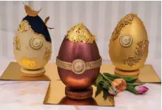  ?? Palazzo Versace Dubai ?? The Flower Shop’s luxury Easter eggs can double as beautiful decoration­s for the dining table