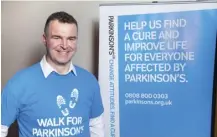  ??  ?? Sky Sports presenter and Champion of Walking for Parkinson’s UK Dave Clark is hoping people will join him to raise funds for the charity