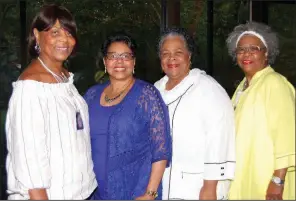  ??  ?? Gladys Canady, Rosemary White of Pine Bluff, Muriel Thomas and Mary Robinson Guinn