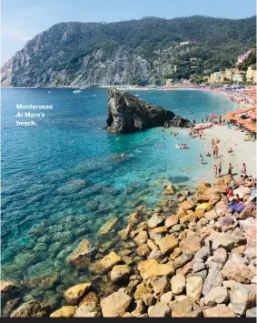  ??  ?? Monterosso Al Mare’s beach.