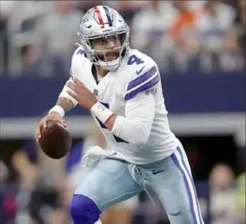  ?? Tom Pennington/Getty Images ?? Dak Prescott has passed for 2,341 yards and 20 touchdowns.