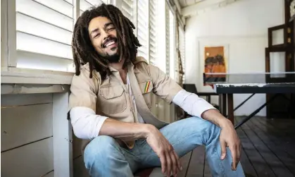  ?? ?? Kingsley Ben-Adir, who plays Bob Marley in One Love, says getting to grips with Jamaican Patois was like ‘learning to play a part in French’. Photograph: Chiabella James/AP