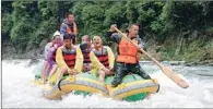  ?? PROVIDED TO CHINA DAILY ?? Dongjiang White-Water Rafting is one of the most popular tourism activities in Zixing.