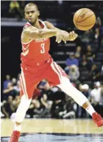  ?? AP ?? Chris Paul no jugó el miércoles con los Rockets.