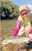  ??  ?? Special guest Celebrity angler Jo Stephenson