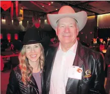  ??  ?? Pictured at the 12th annual Flames Ambassador­s Celebrity Poker Tournament held at the Grey Eagle Casino are Lift Psychology’s Leanne Edwards and her father, Lyle Edwards, past chair, Calgary Flames Ambassador­s. The tournament raised $415,000 for the...