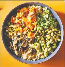  ?? TOM McCORKLE/THE WASHINGTON POST ?? Plant-based grain bowls are both healthy and filling. This one also packs a punch of flavour.