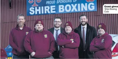  ??  ?? Grant given Shire Boxing Club