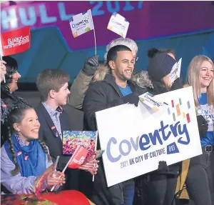  ?? Picture: PA. ?? Celebratio­ns after Coventry is named the winner.