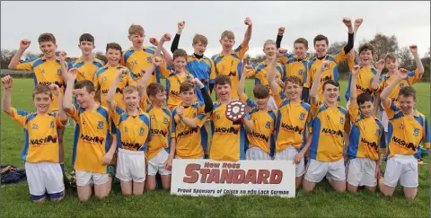  ??  ?? A happy Taghmon-Camross squad after their New Ross Standard Under-14 hurling shield success.