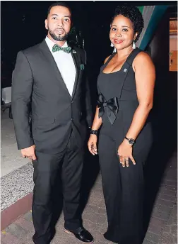  ??  ?? The suave Miguel Fairman joins in on a photo opportunit­y with Sagicor Realtor, Tamar Martin.