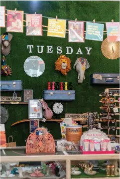  ??  ?? BOTTOM LEFT The name for Tuesday came from the idea that no one likes Mondays so Tuesdays are better than Mondays. The shop sports an eclectic mix of quirky and irreverent gift items.