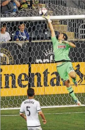  ?? DIGITAL FIRST MEDIA FILE ?? John McCarthy is expected to get the nod as starting goalie when the Union, enlisting the services of a number of reserves, face Harrisburg City in a fourth-round match of the Lamar Hunt U.S. Open Cup Wednesday night at Talen Energy Stadium.