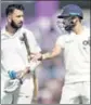  ?? REUTERS ?? Skipper Virat Kohli (right) has been the lone ranger for India in fourth innings but others like Cheteshwar Pujara seem to have failed to draw inspiratio­n from him.