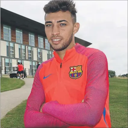  ?? FOTO: PEP MORATA ?? Munir, de regreso a Saint George’s Park Aquí hizo méritos dos años atrás para ganarse un puesto en la plantilla azulgrana